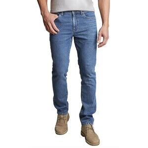 Denim 5-Pocket Straight Leg Relaxed Fit 34x30 HEMMED Costco Blue Jeans Pants EUC